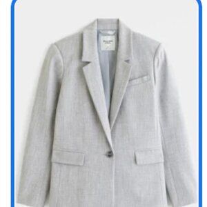 NWT AF Gray Oversized Boyfriend Blazer Size Small